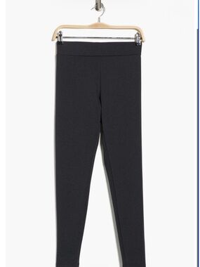 Matty M Black Ankle Crop Ponte Leggings Sz L